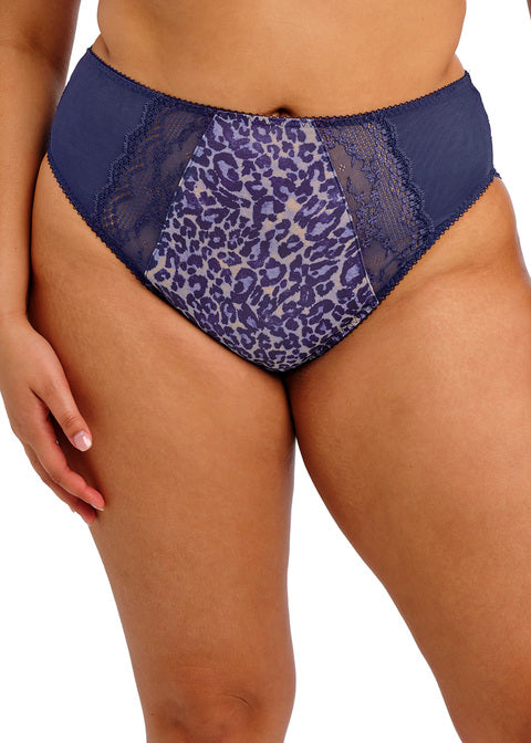 Lucie Midnight Slip A Vita Alta Con Dettagli In Pizzo