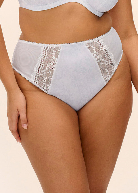 Lucie Slip A Vita Alta Con Dettagli In Pizzo Bianco