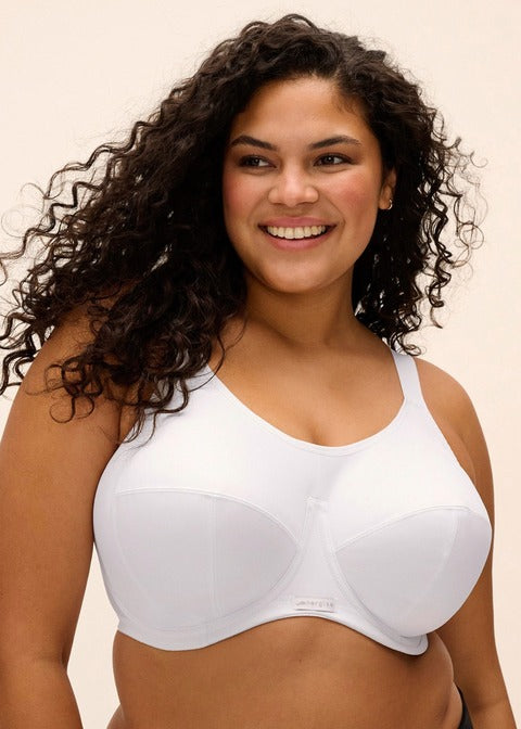 Reggiseno Sportivo Energise con Ferretto ad Alto Sostegno Bianco
