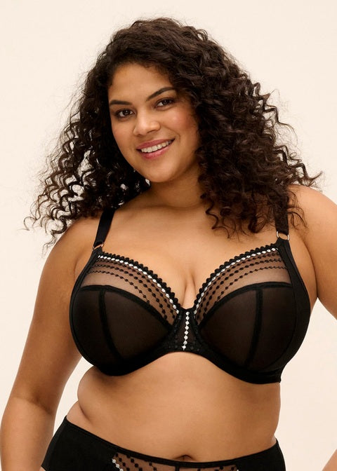 Reggiseno Matilda Plunge Bra Ideale Per Coppe Abbondanti con J-hook Nero