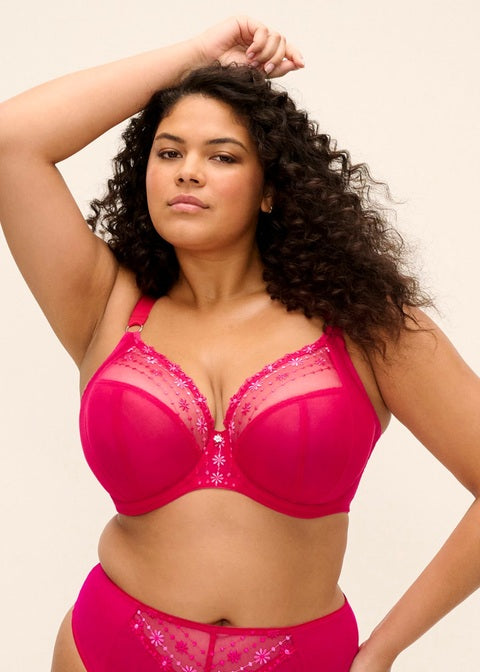 Elomi Matilda Reggiseno Plunge Bra Ideale per Coppe Abbondanti con J-hook Hot Pink