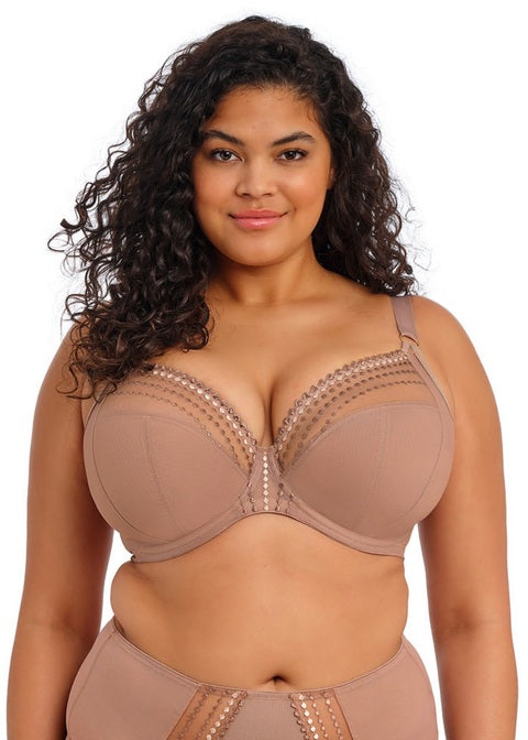 Reggiseno Matilda Plunge Bra Ideale Per Coppe Abbondanti con J-hook Praline