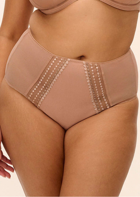 Matilda Pearl Slip A Vita Alta Leggermente Contenitivo Anche Taglie Curvy Cafe Au Lait