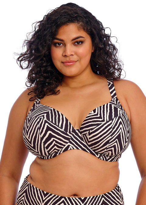 Fiji Falls Reggiseno Costume Con Ferretto E Coppe Plunge Nero