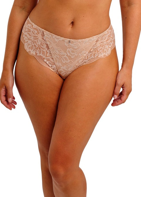 Emmaline Slip A Vita Bassa Con Inserti In Pizzo Natural Beige