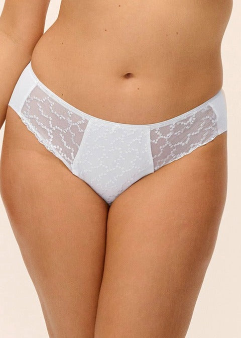 Ana Slip A Vita Bassa Con Dettagli In Pizzo Bianco