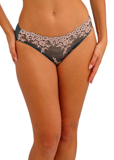 Wacoal Embrace Lace Slip A Vita Bassa Dark Slate/Cloud Pink