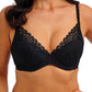 Raffine Reggiseno Con Ferretto E Coppe Preformate Push Up Rivestite In Pizzo Nero