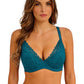 Raffine Reggiseno Con Ferretto E Coppe Preformate Push Up Rivestite In Pizzo Teal