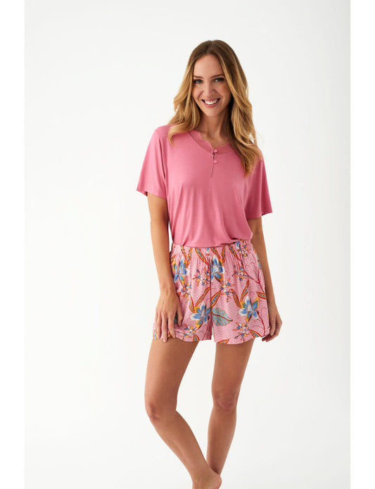 Pigiama estivo Pantaloncino e T-Shirt mezza Manica Modal N19072 ULTIME TAGLIE PRONTA CONSEGNA