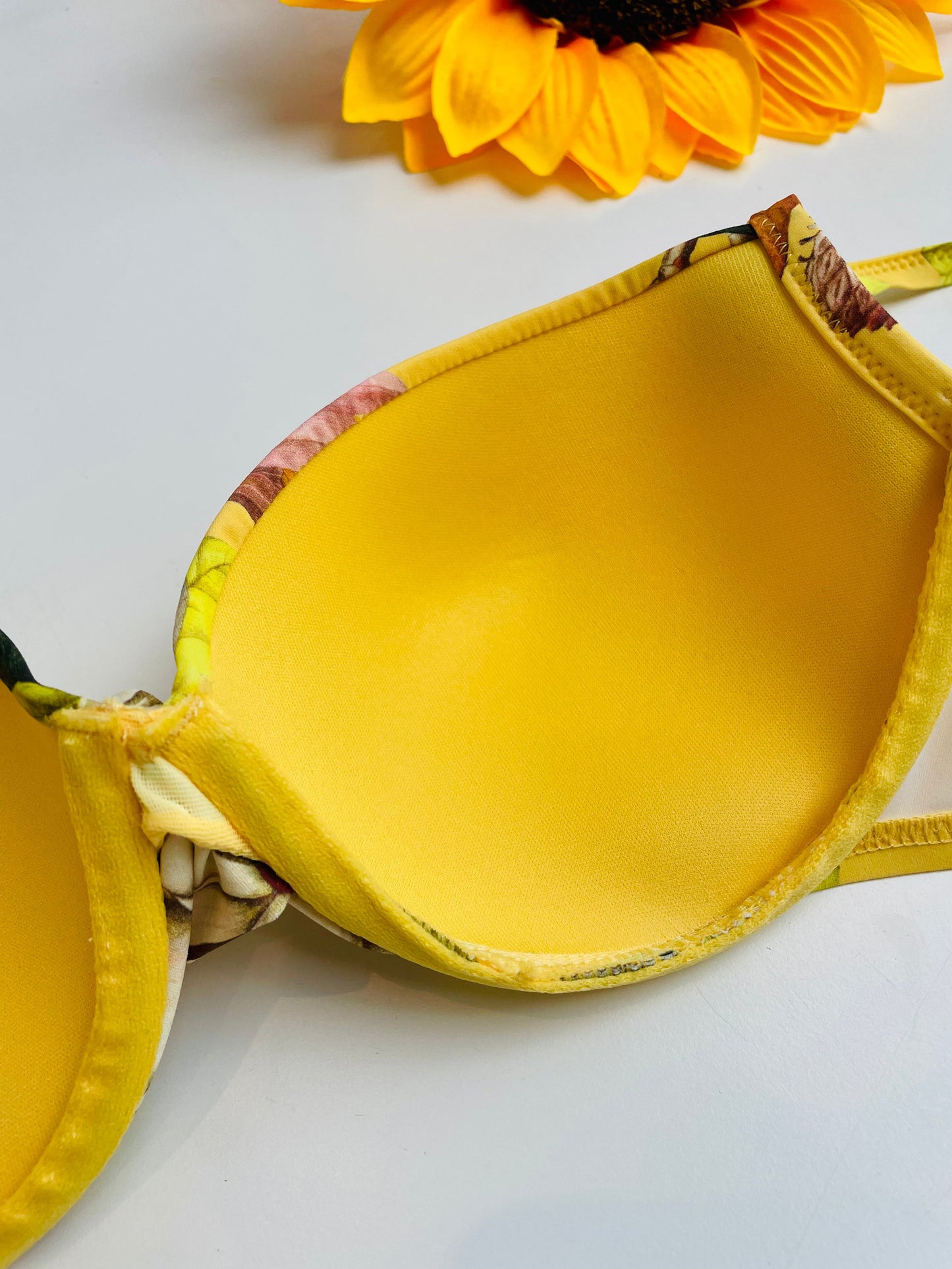 Reggiseno Costume Giallo Fantasia Fiori Gisela ULTIME TAGLIE PRONTA CONSEGNA