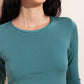Maglia Maniche Lunghe Eucalipto Verde Acqua