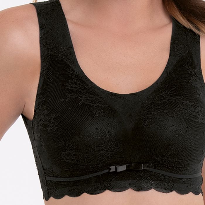 Essential Lace Bralette Nero 5400 Senza Ferretto Con Coppette Estraibili