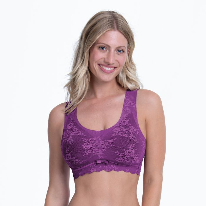 Essential Lace Bralette Magic Purple 5400 Senza Ferretto Con Coppette Estraibili