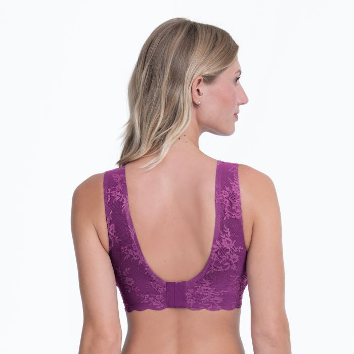Essential Lace Bralette Magic Purple 5400 Senza Ferretto Con Coppette Estraibili