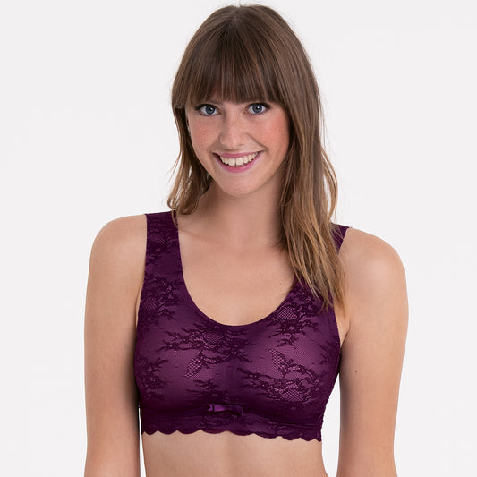 Essential Lace Bralette Viola 5400 Senza Ferretto Con Coppette Estraibili