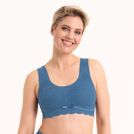 Essential Lace Bralette Blue Heaven 5400 Senza Ferretto Con Coppette Estraibili