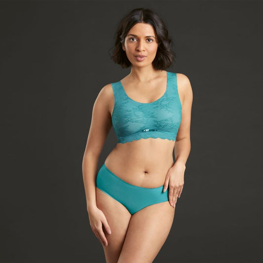 Essential Lace Bralette Light Smaragd 5400