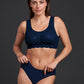 Essential Lace Bralette Blu Mare 5400 Senza Ferretto Con Coppette Estraibili