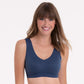 Essential Bralette Blu 5405 Liscia Senza Ferretto Con Coppette Estraibili
