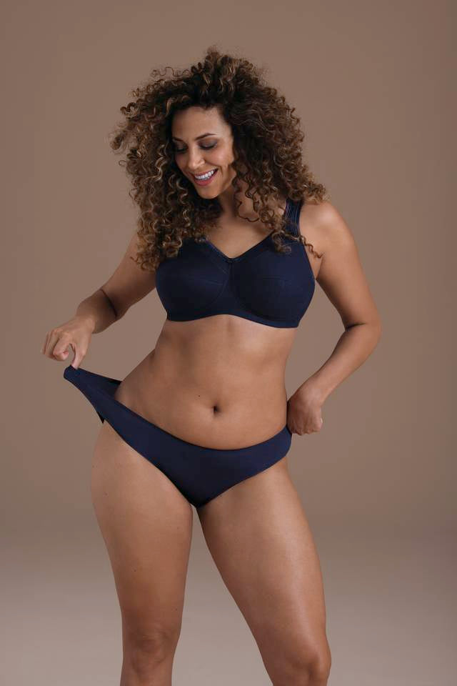 Jana Reggiseno Senza Ferretto Blu Mare Cotone 5427