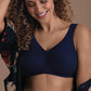 Jana Reggiseno Senza Ferretto Blu Mare Cotone 5427