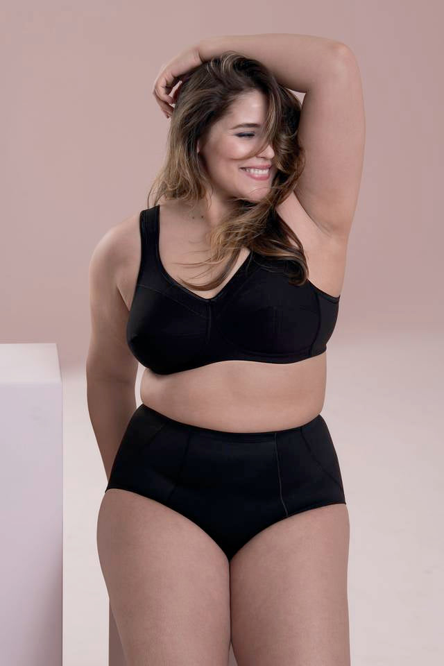 Jana Reggiseno Senza Ferretto Nero Cotone