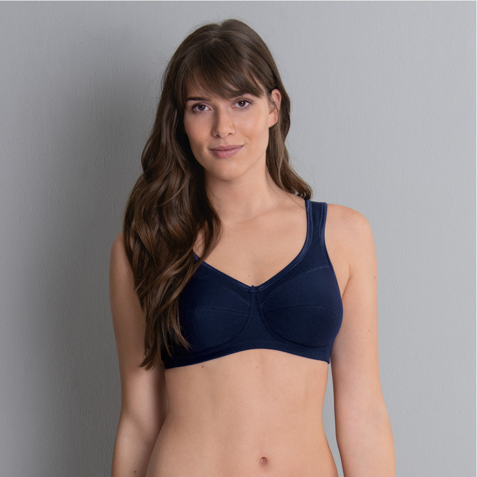 Jana Reggiseno Senza Ferretto Blu Mare Cotone 5427