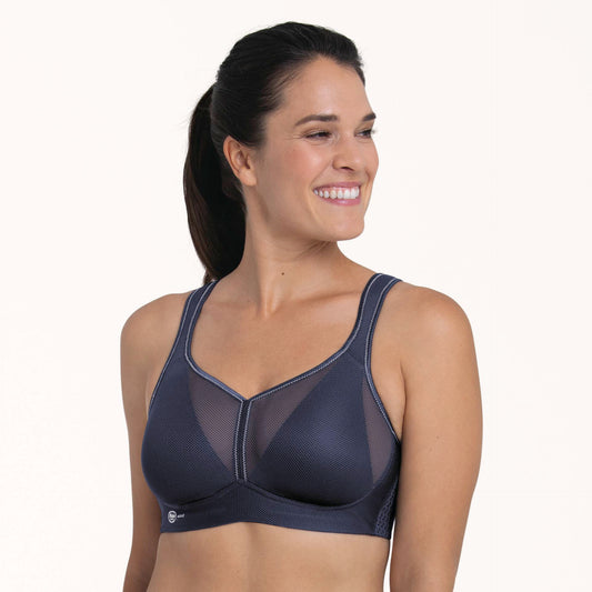 Air Control Blue Iris Reggiseno Sportivo Con Coppe In Schiuma Deltapad 5544