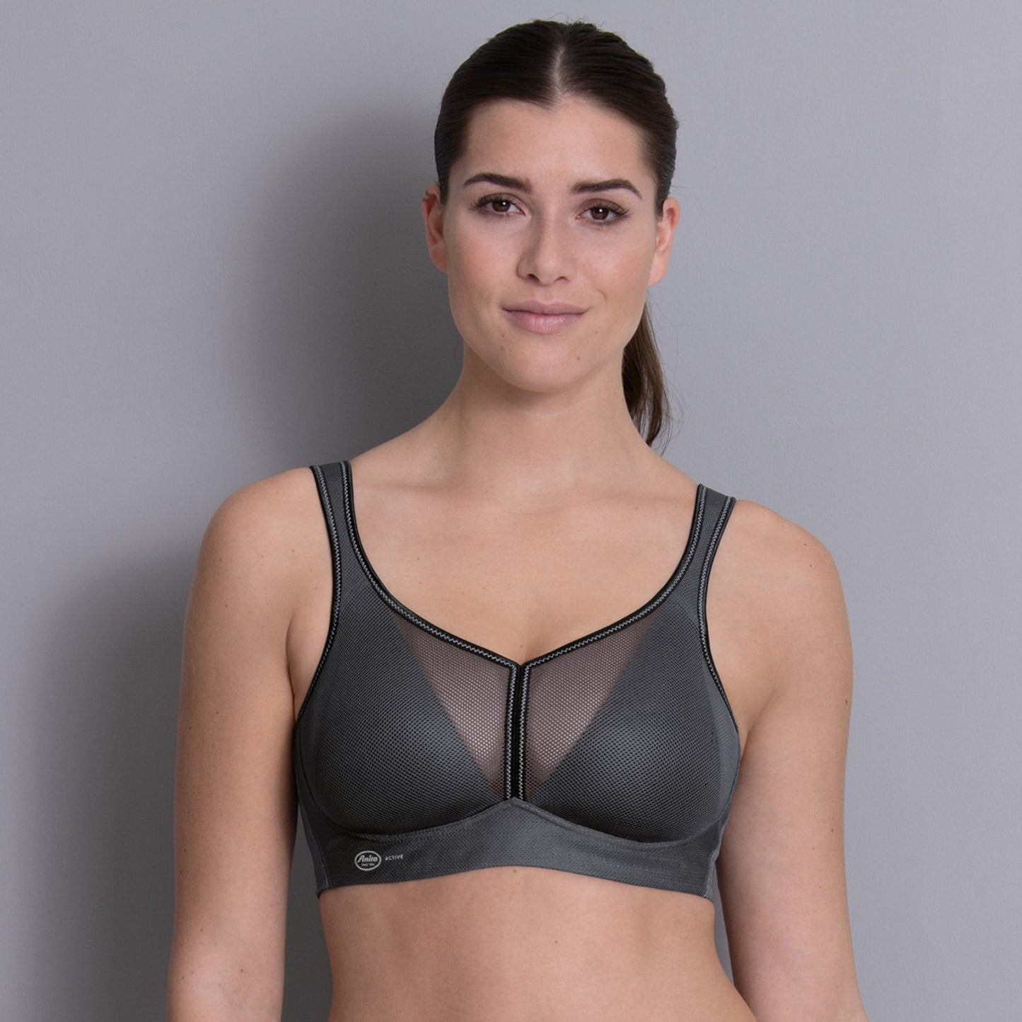 Air Control Antracite Reggiseno Sportivo Con Coppe In Schiuma Deltapad 5544
