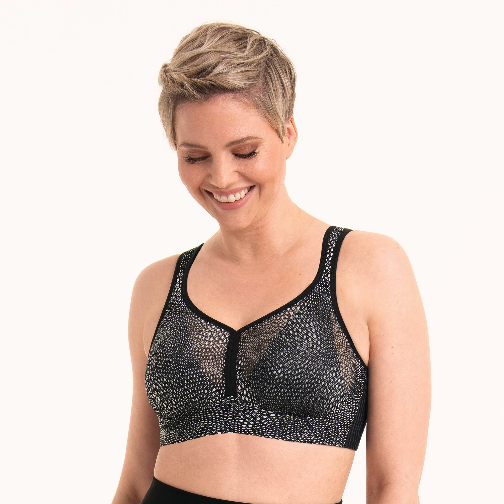 Air Control Bubble Grey Reggiseno Sportivo Con Coppe In Schiuma Deltapad 5544