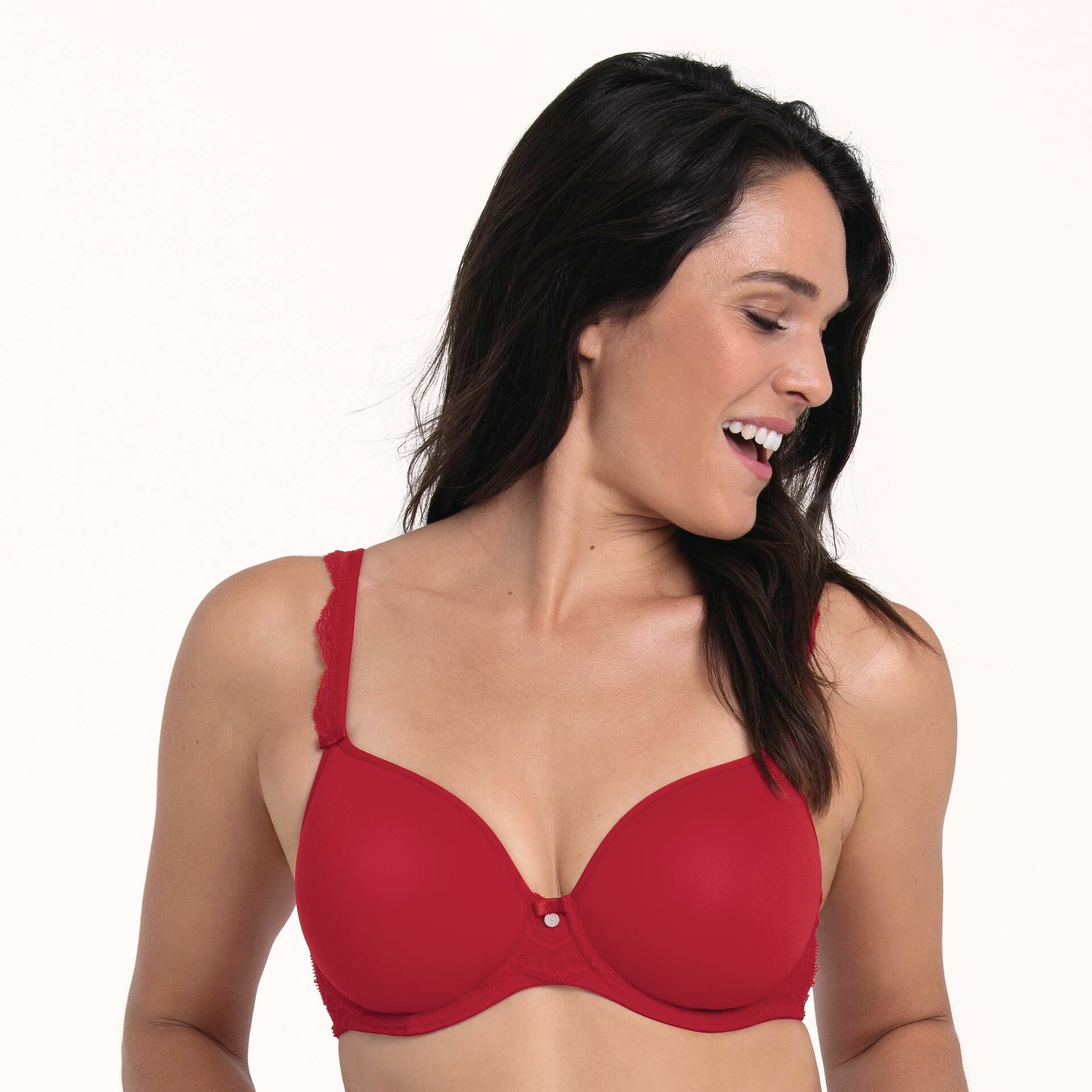 Selma Reggiseno Con Ferretto E Coppe Microforate Spacer Rosso 5637
