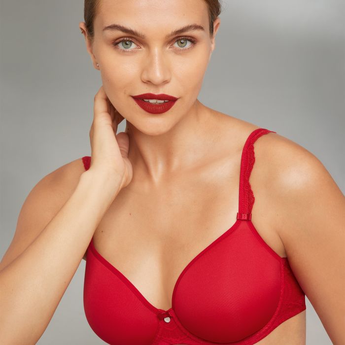 Selma Reggiseno Con Ferretto E Coppe Microforate Spacer Rosso 5637