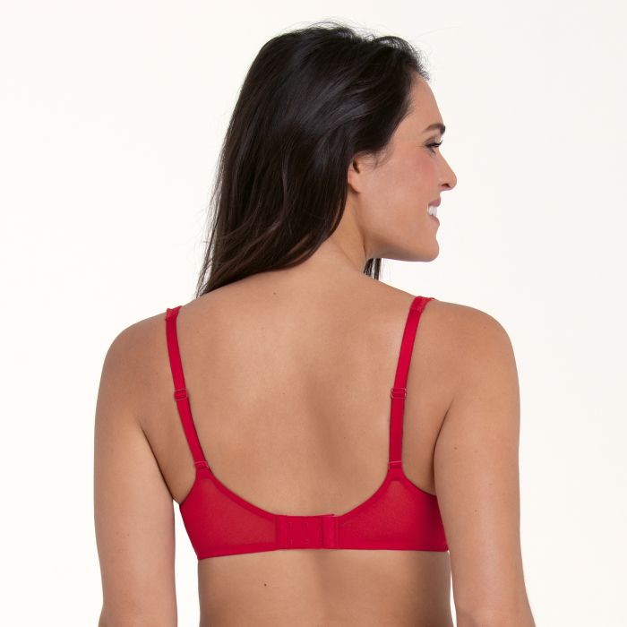 Selma Reggiseno Con Ferretto E Coppe Microforate Spacer Rosso 5637