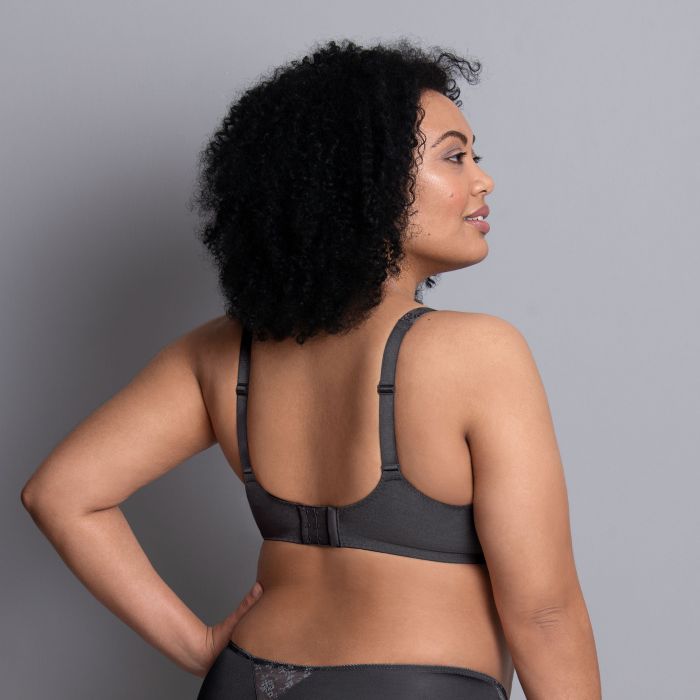Fleur Reggiseno Con Ferretto E Coppe Foderate In Charmeuse Antracite 5653