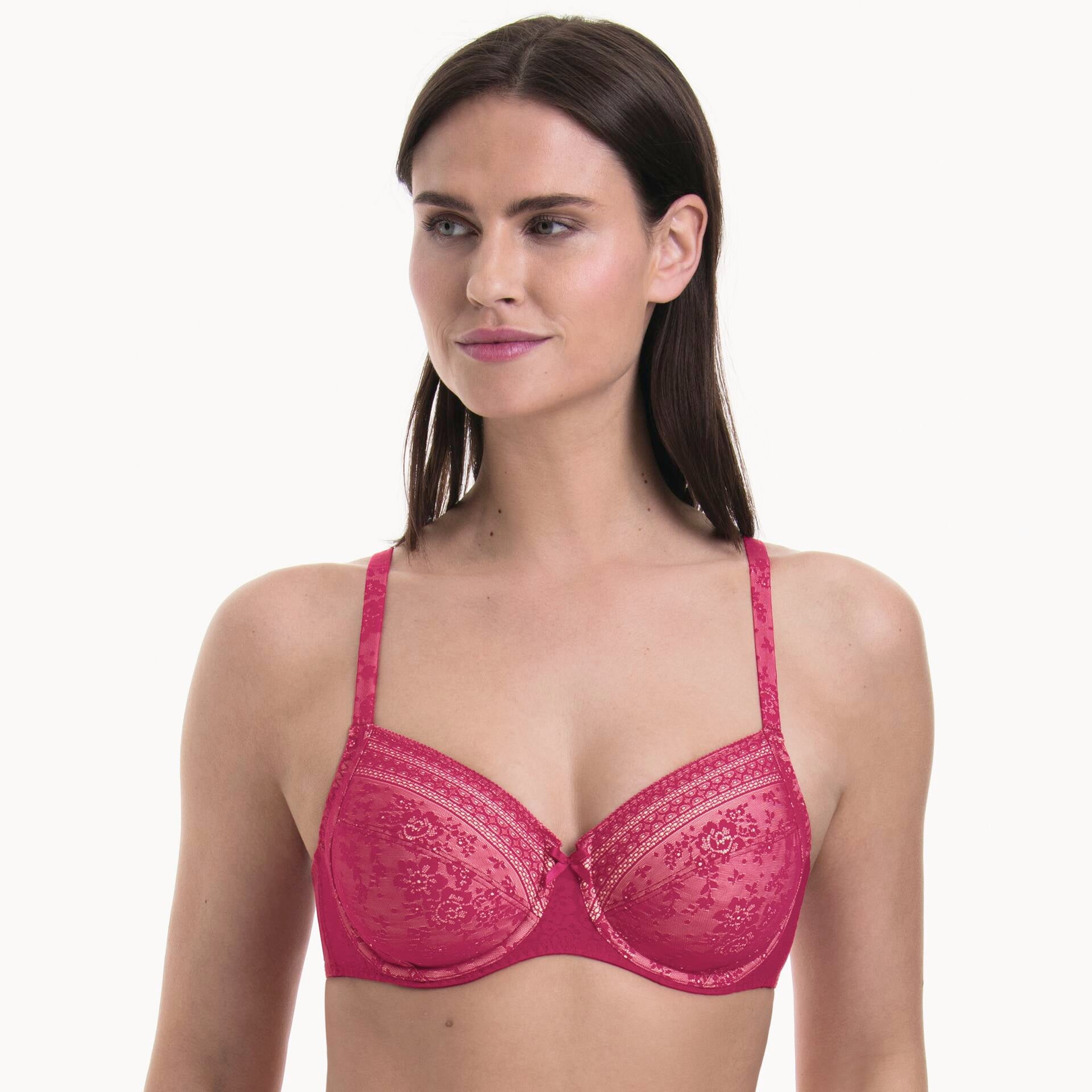 Fleur Reggiseno Con Ferretto E Coppe Foderate In Charmeuse Cherry 5653