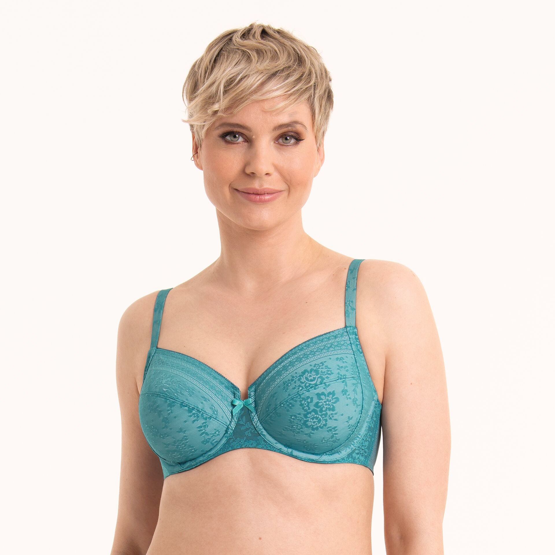Fleur Reggiseno Con Ferretto E Coppe Foderate In Charmeuse Light Smaragd 5653