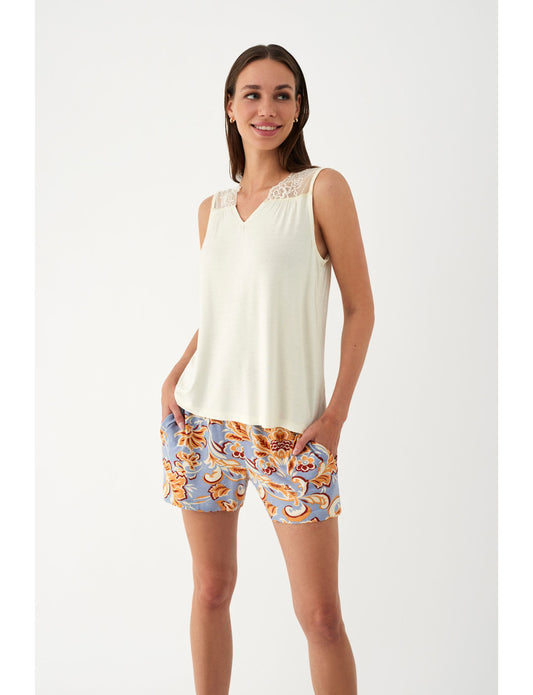 Pigiama Estivo Due Pezzi Canottiera e Pantaloncino Viscosa N19222 ULTIME TAGLIE PRONTA CONSEGNA