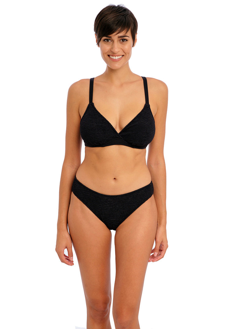 Ibiza Waves Black UW Plunge Bikini Top