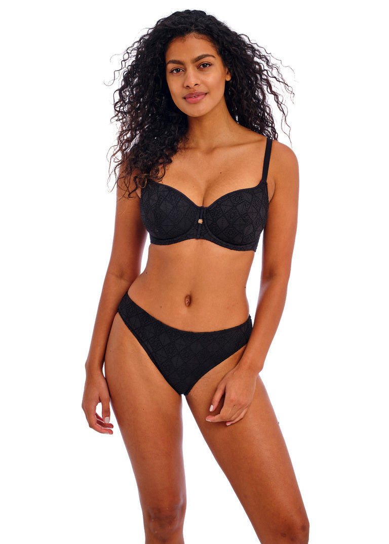 Nomad Nights Black Sweetheart Bikini Top