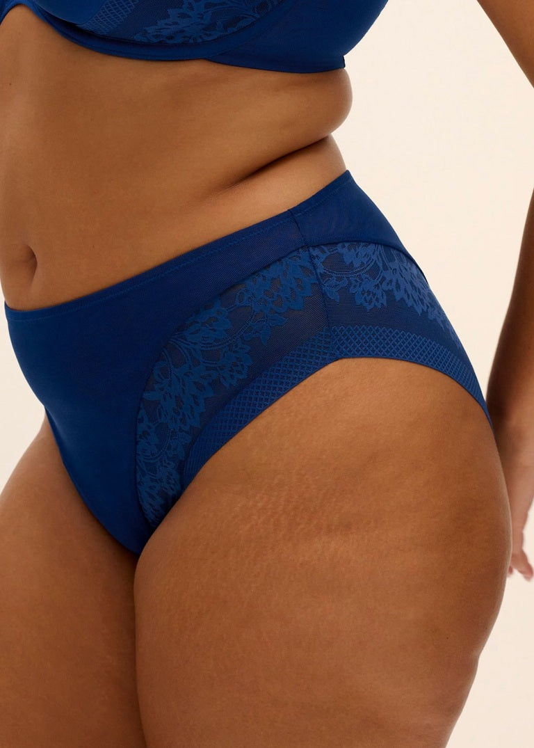 Elomi Nerina Slip A Vita Alta Leggermente Contenitivo Anche Taglie Curvy French Navy