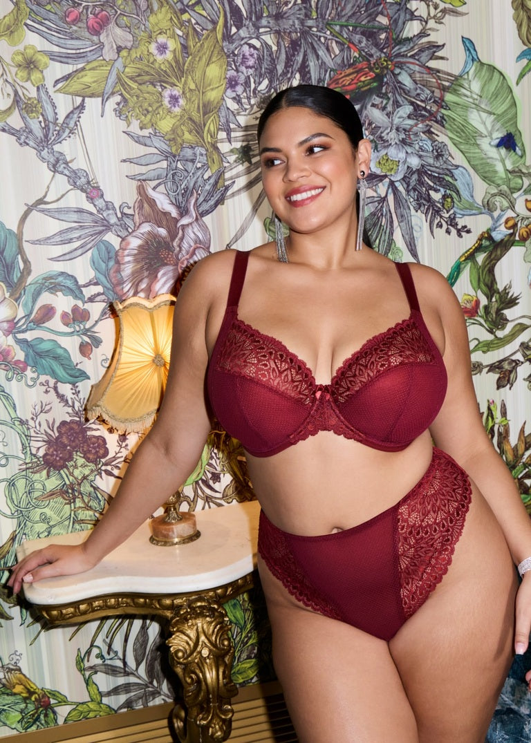 Elomi Tiernie Reggiseno Con Ferretto E Coppe Soft Effetto Plunge Tibetan Red