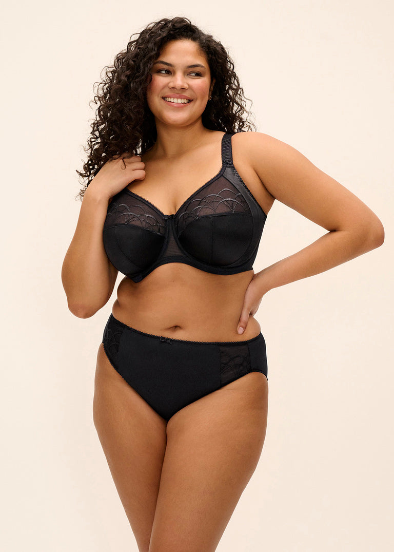 Cate Reggiseno Con Ferretto E Coppe Soft Ricamate Nero