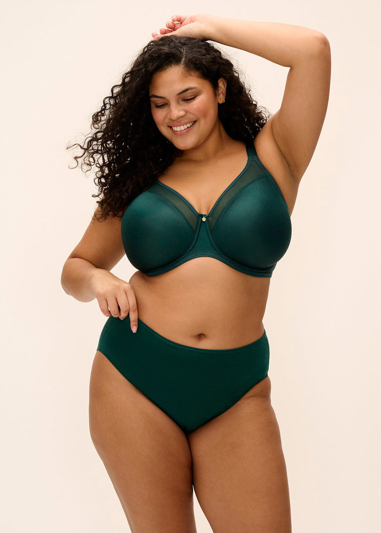 Reggiseno Minimizer Smooth Coppa Liscia Modellante con Ferretto Verde Smeraldo