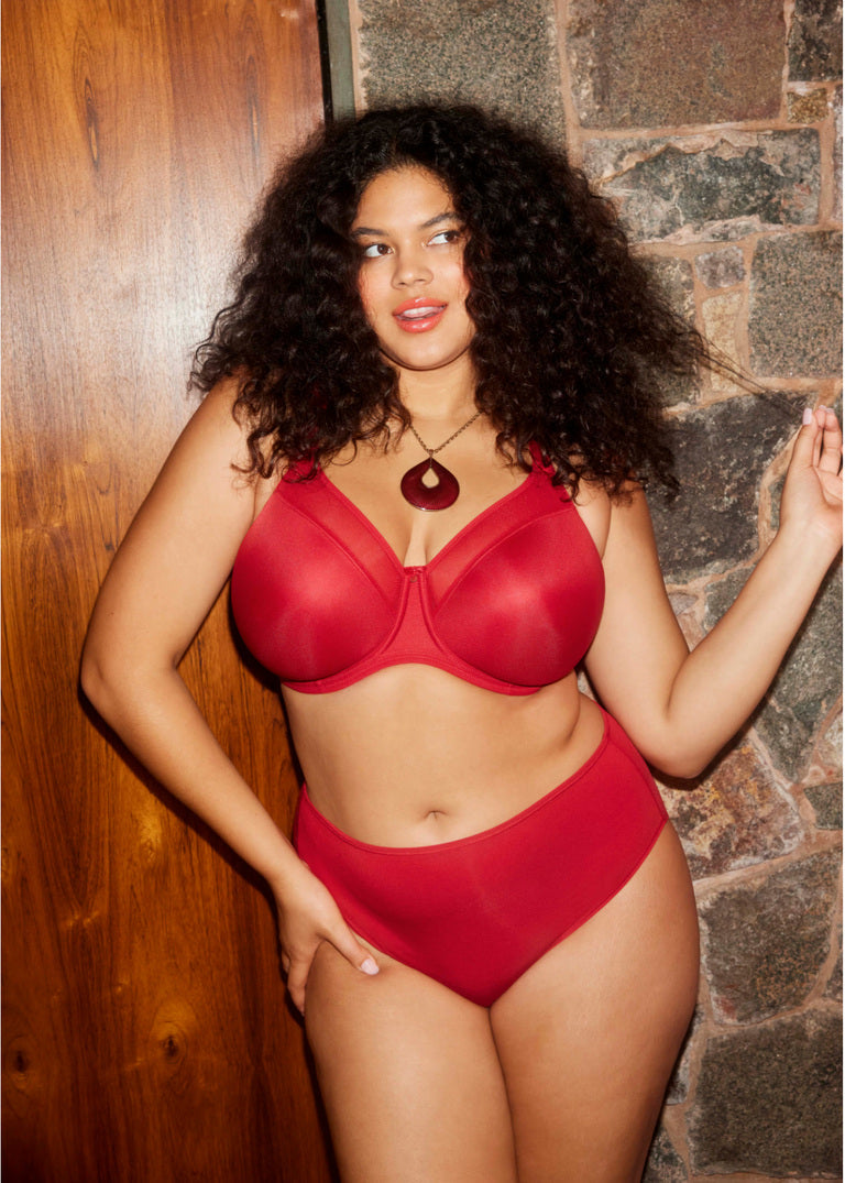 Reggiseno Minimizer Smooth Coppa Liscia Modellante con Ferretto Rosso
