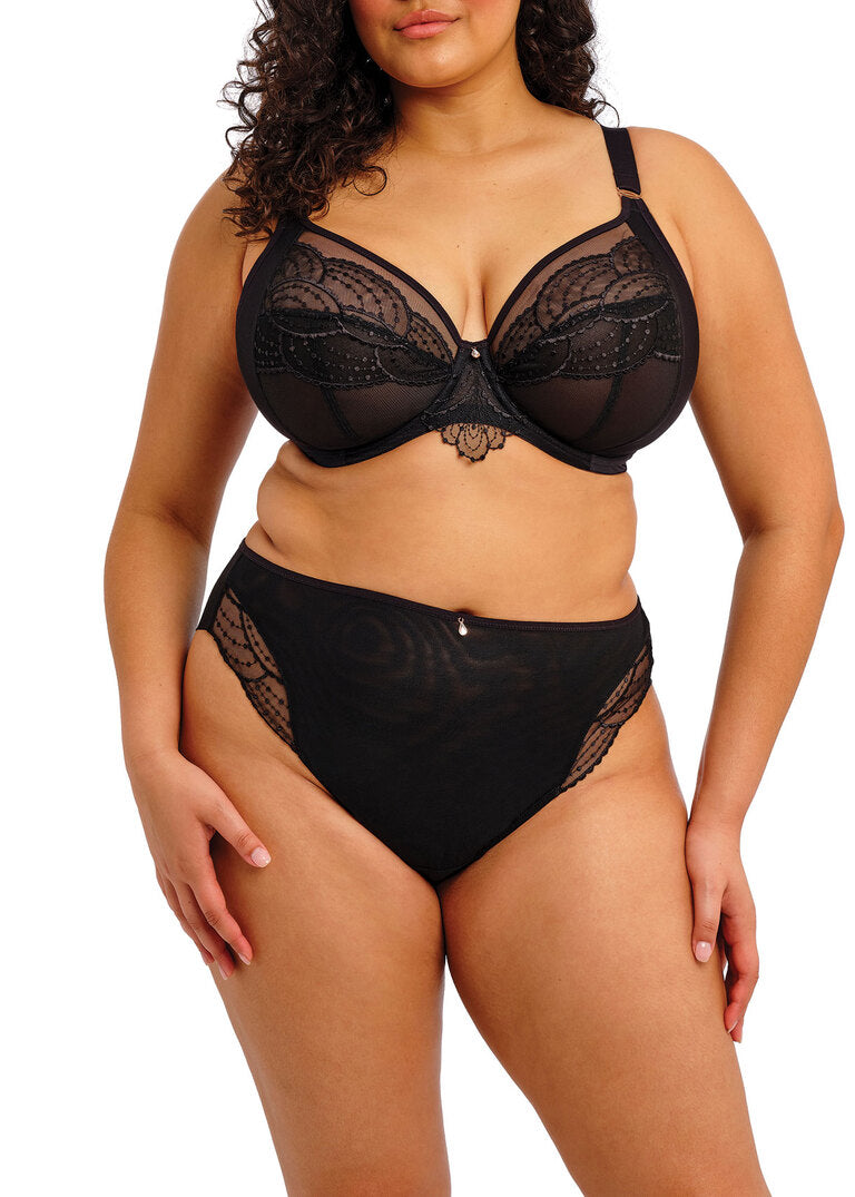 Priya Black Reggiseno Con Ferretto E Coppe Soft Ricamate con Pizzo