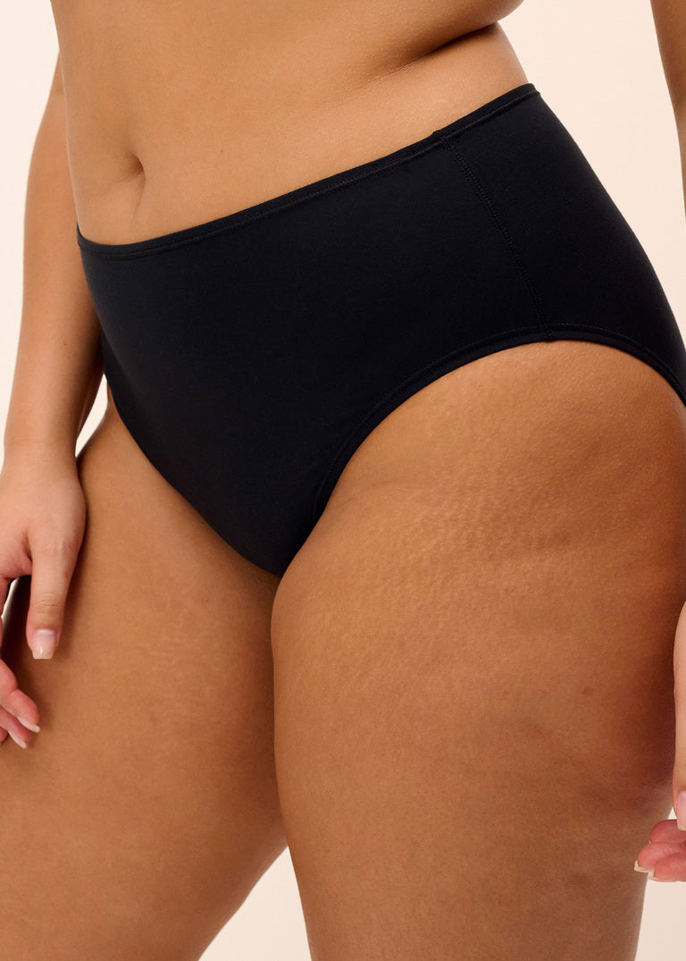 Smooth Slip In Cotone A Vita Alta Nero