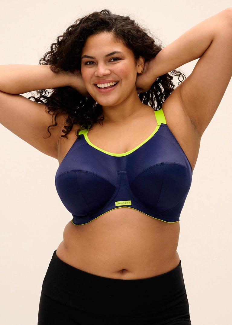 Reggiseno Sportivo Energise con Ferretto ad Alto Sostegno Blu Navy