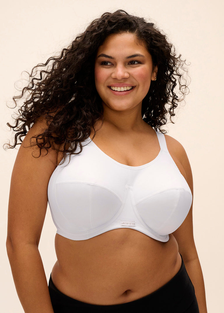 Reggiseno Sportivo Energise con Ferretto ad Alto Sostegno Bianco
