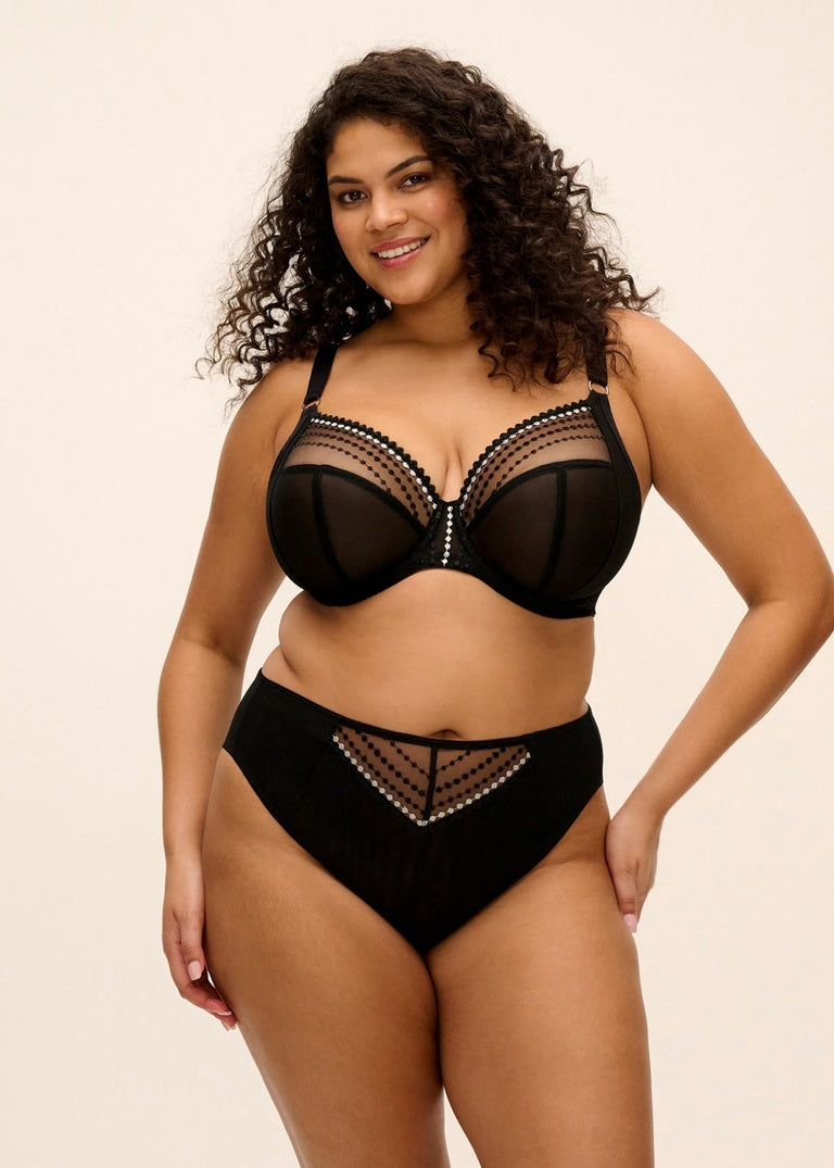 Reggiseno Matilda Plunge Bra Ideale Per Coppe Abbondanti con J-hook Nero